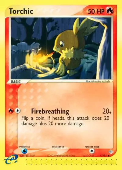 Torchic 77/97 Dragon Pokemon card