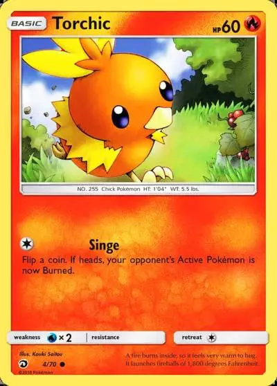 Torchic 4/70 Dragon Majesty Pokemon card