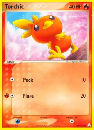 Torchic 83/110 Holon Phantoms Pokemon card