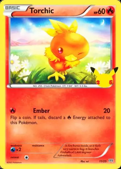 Torchic 11/25 McDonald's Collection 2021 Pokemon card