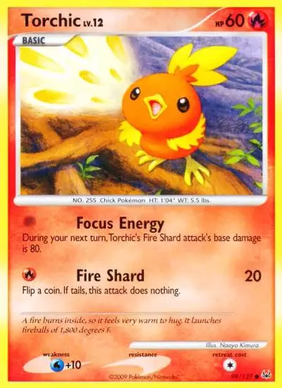 Torchic 99/127 Platinum Pokemon card