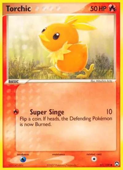 Torchic 67/108 Power Keepers Pokemon card
