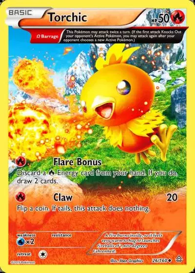 Torchic 26/160 Primal Clash Pokemon card