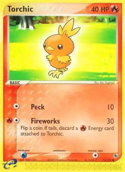 Torchic 73/109 Ruby & Sapphire Pokemon card