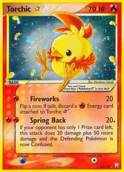 Torchic ★ 108/109 Team Rocket Returns Pokemon card