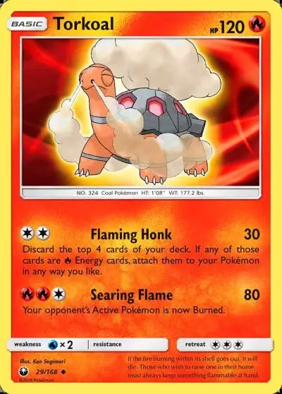 Torkoal 29/168 Celestial Storm Pokemon card