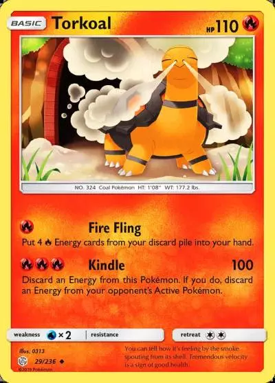 Torkoal 29/236 Cosmic Eclipse Pokemon card