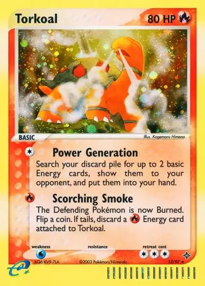 Torkoal 12/97 Dragon Pokemon card