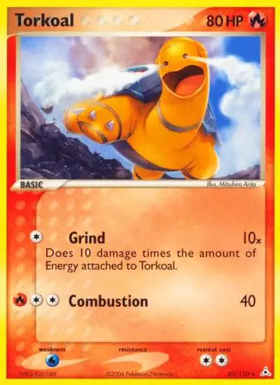 Torkoal 33/110 Holon Phantoms Pokemon card