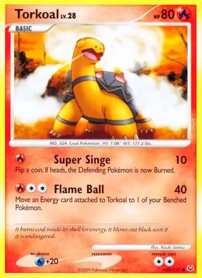 Torkoal 100/127 Platinum Pokemon card