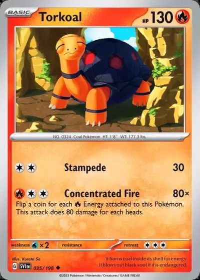 Torkoal 35/198 Scarlet & Violet Pokemon card