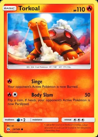 Torkoal 23/149 Sun & Moon Pokemon card