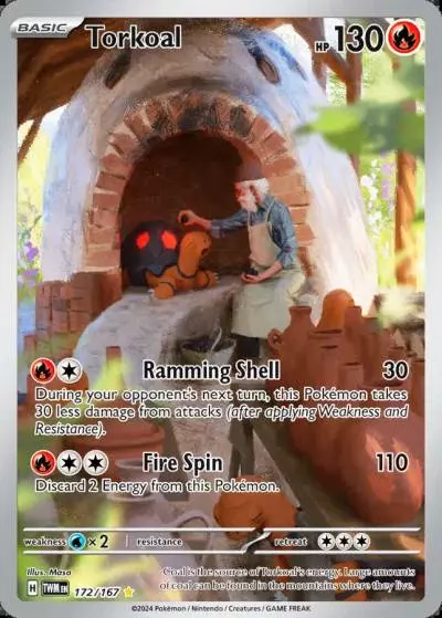 Torkoal 172/167 Twilight Masquerade Pokemon card
