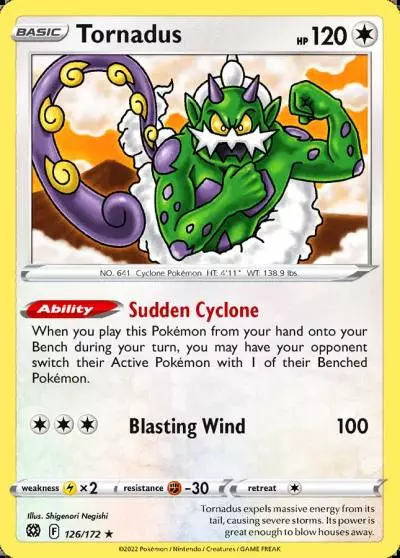 Tornadus 126/172 Brilliant Stars Pokemon card