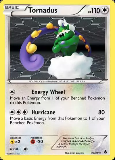 Tornadus 89/98 Emerging Powers Pokemon card