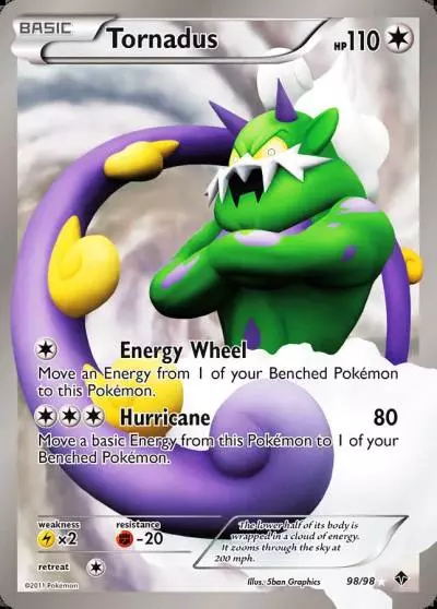 Tornadus 98/98 Emerging Powers Pokemon card