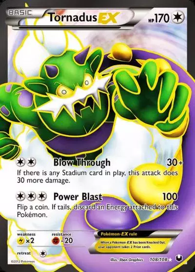 Tornadus-EX 108/108 Dark Explorers Pokemon card