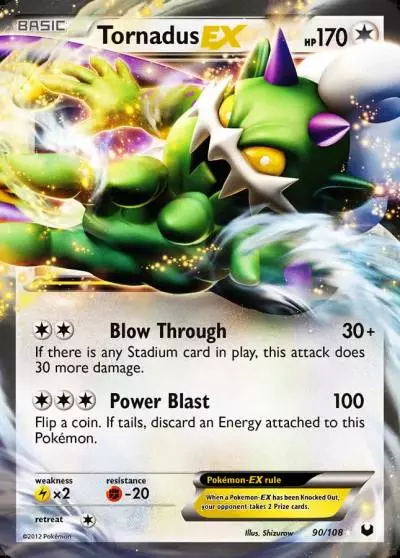 Tornadus-EX 90/108 Dark Explorers Pokemon card