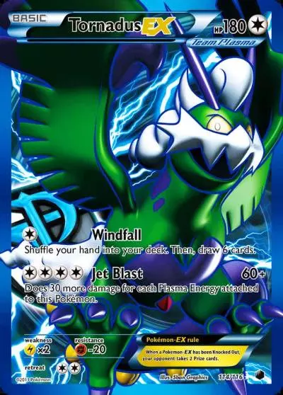 Tornadus-EX 114/116 Plasma Freeze Pokemon card