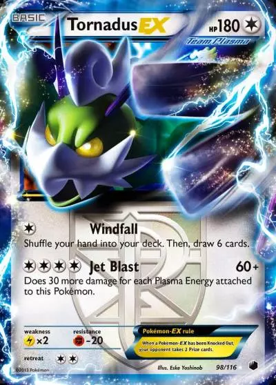 Tornadus-EX 98/116 Plasma Freeze Pokemon card