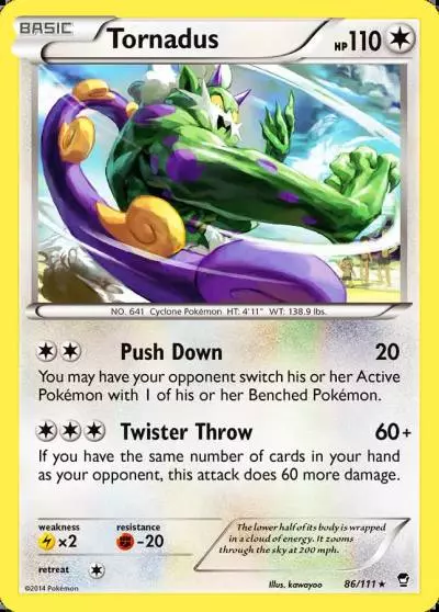 Tornadus 86/111 Furious Fists Pokemon card