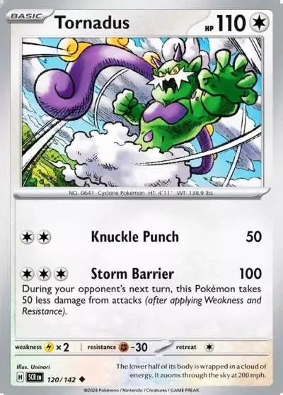 Tornadus 120/142 Stellar Crown Pokemon card