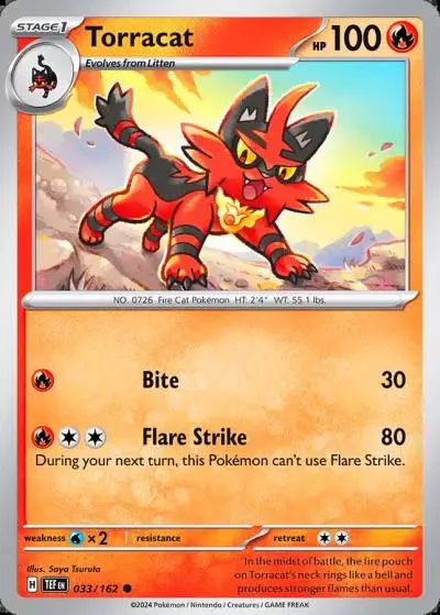 Torracat 33/162 Temporal Forces Pokemon card
