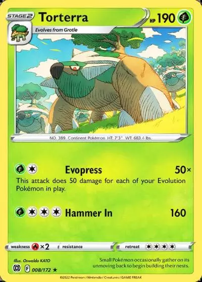 Torterra 8/172 Brilliant Stars Pokemon card