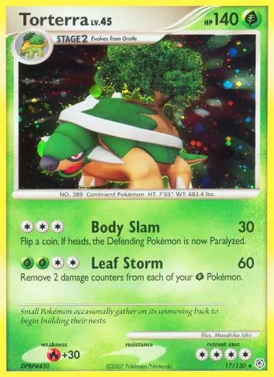 Torterra 17/130 Diamond & Pearl Pokemon card