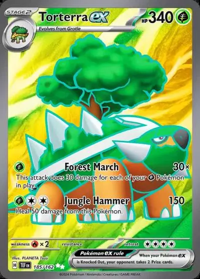 Torterra ex 185/162 Temporal Forces Pokemon card