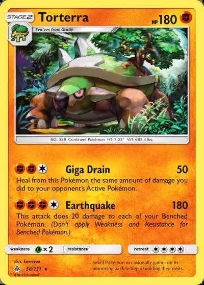 Torterra 58/131 Forbidden Light Pokemon card