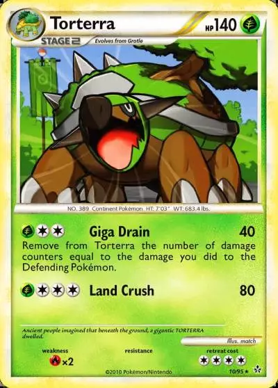 Torterra 10/95 HS—Unleashed Pokemon card