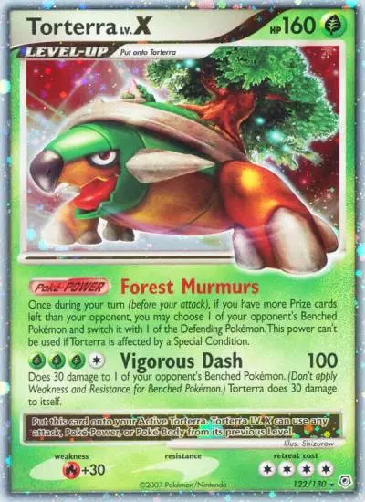 Torterra LV.X 122/130 Diamond & Pearl Pokemon card