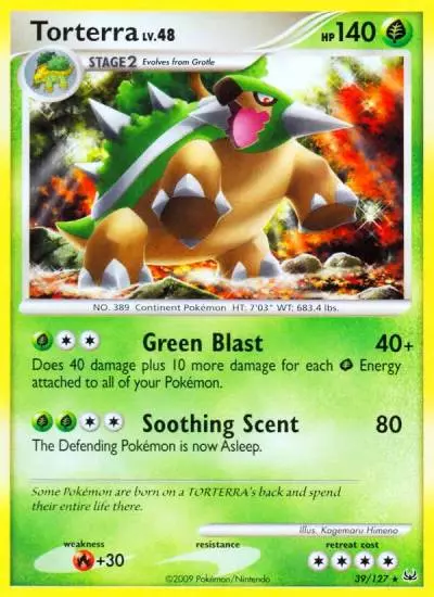 Torterra 39/127 Platinum Pokemon card
