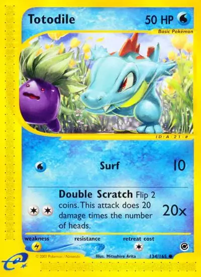 Totodile 134/165 Expedition Base Set Pokemon card