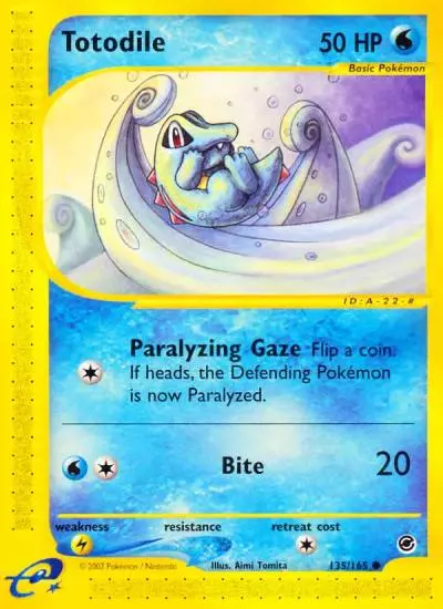 Totodile 135/165 Expedition Base Set Pokemon card