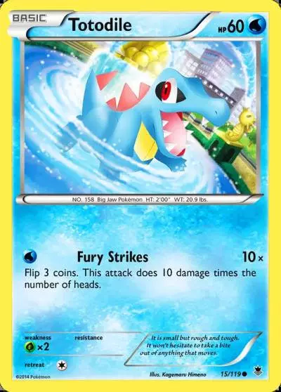 Totodile 15/119 Phantom Forces Pokemon card