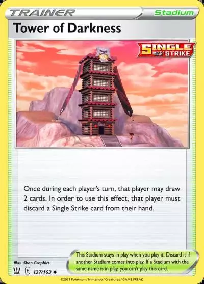 Tower of Darkness 137/163 Battle Styles Pokemon card