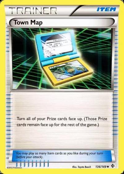 Town Map 136/149 Boundaries Crossed Pokemon card