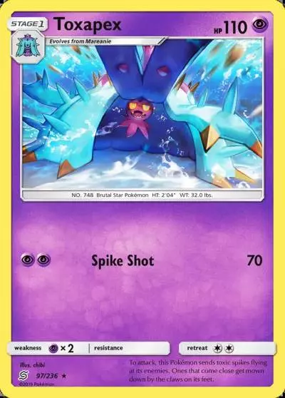 Toxapex 97/236 Unified Minds Pokemon card
