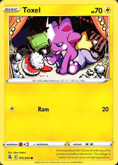 Toxel 105/264 Fusion Strike Pokemon card
