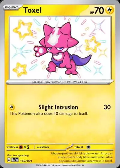 Toxel 140/91 Paldean Fates Pokemon card
