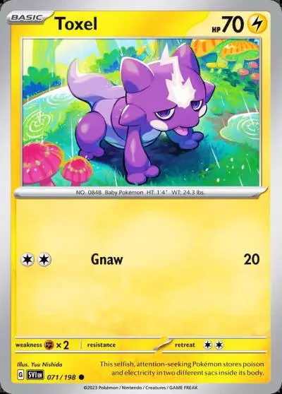 Toxel 71/198 Scarlet & Violet Pokemon card