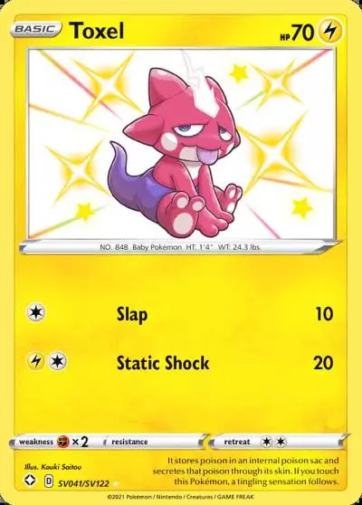 Toxel SV041/122 Shining Fates Shiny Vault Pokemon card