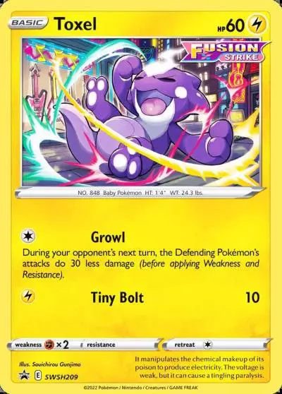 Toxel SWSH209/307 SWSH Black Star Promos Pokemon card