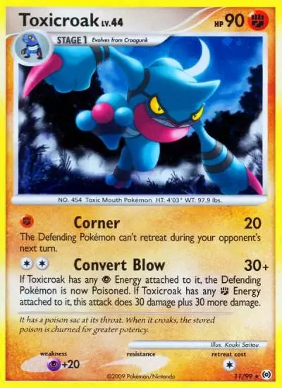 Toxicroak 11/99 Arceus Pokemon card