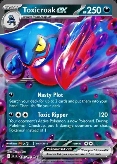 Toxicroak ex 131/198 Scarlet & Violet Pokemon card