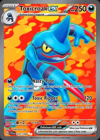 Toxicroak ex 232/198 Scarlet & Violet Pokemon card