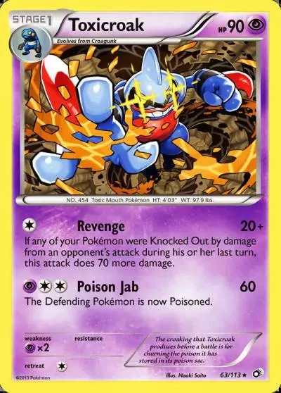 Toxicroak 63/113 Legendary Treasures Pokemon card