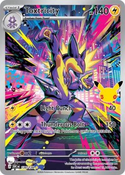 Toxtricity 134/128 30th Celebration Pokemon card
